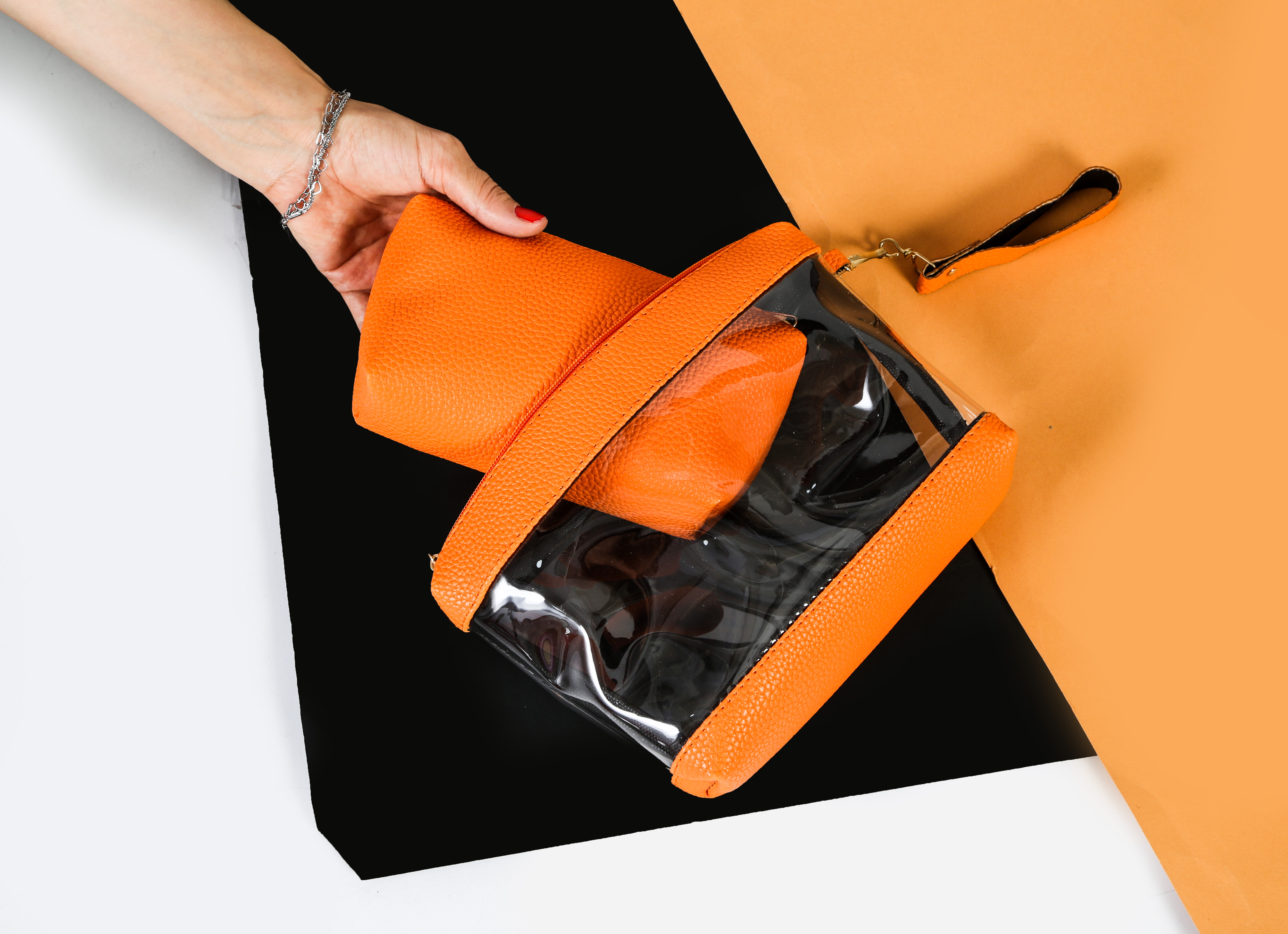 کیف آرایشی دوقلو چرمی